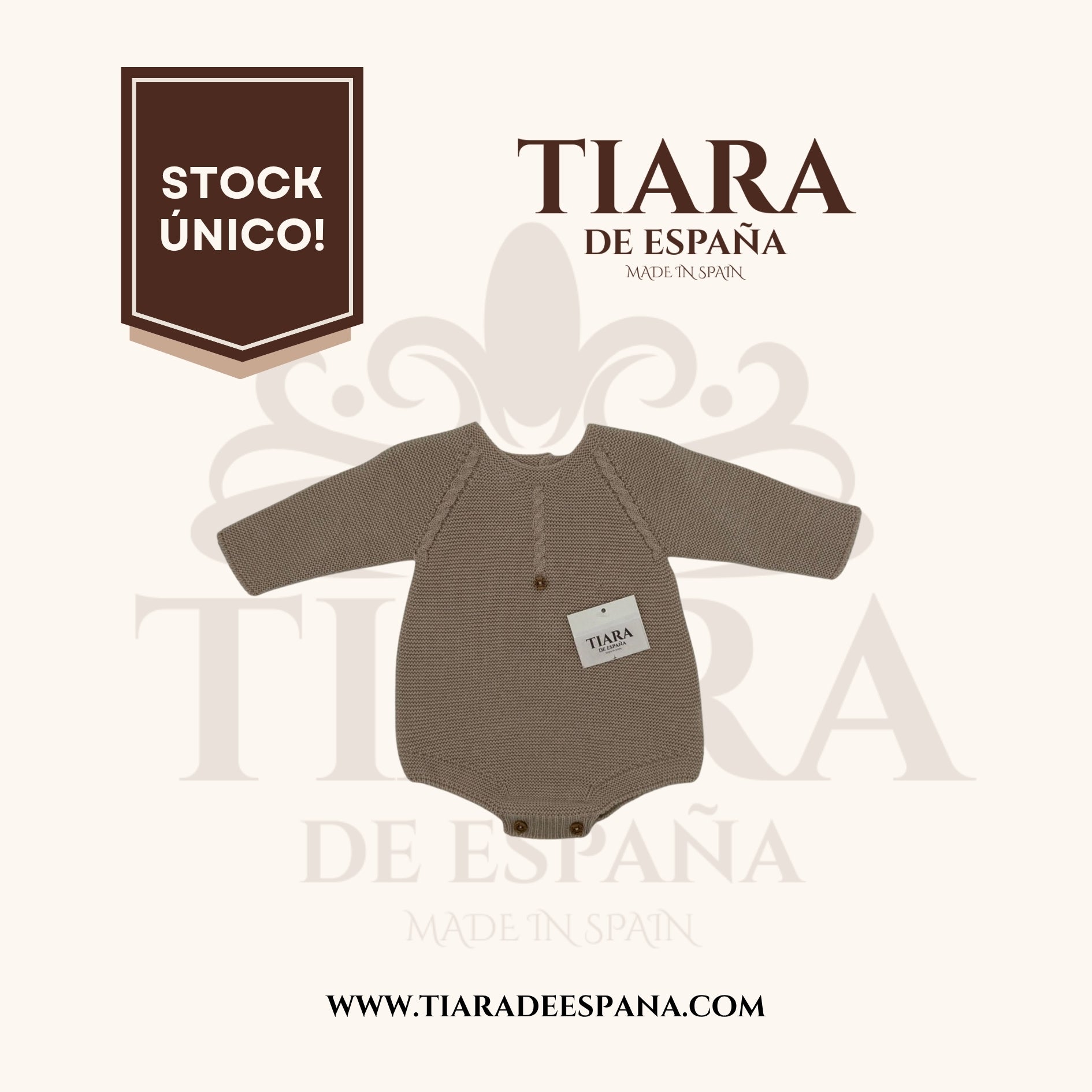 Ranita bebé topo de punto con botones Tiara de España