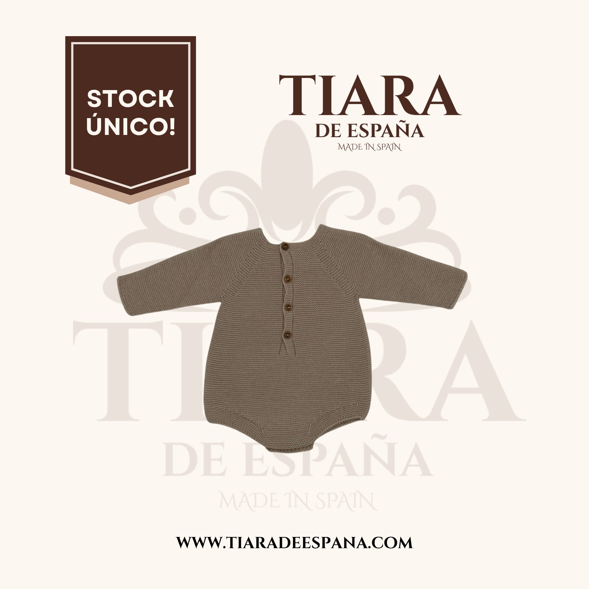 Ranita bebé topo de punto con botones Tiara de España
