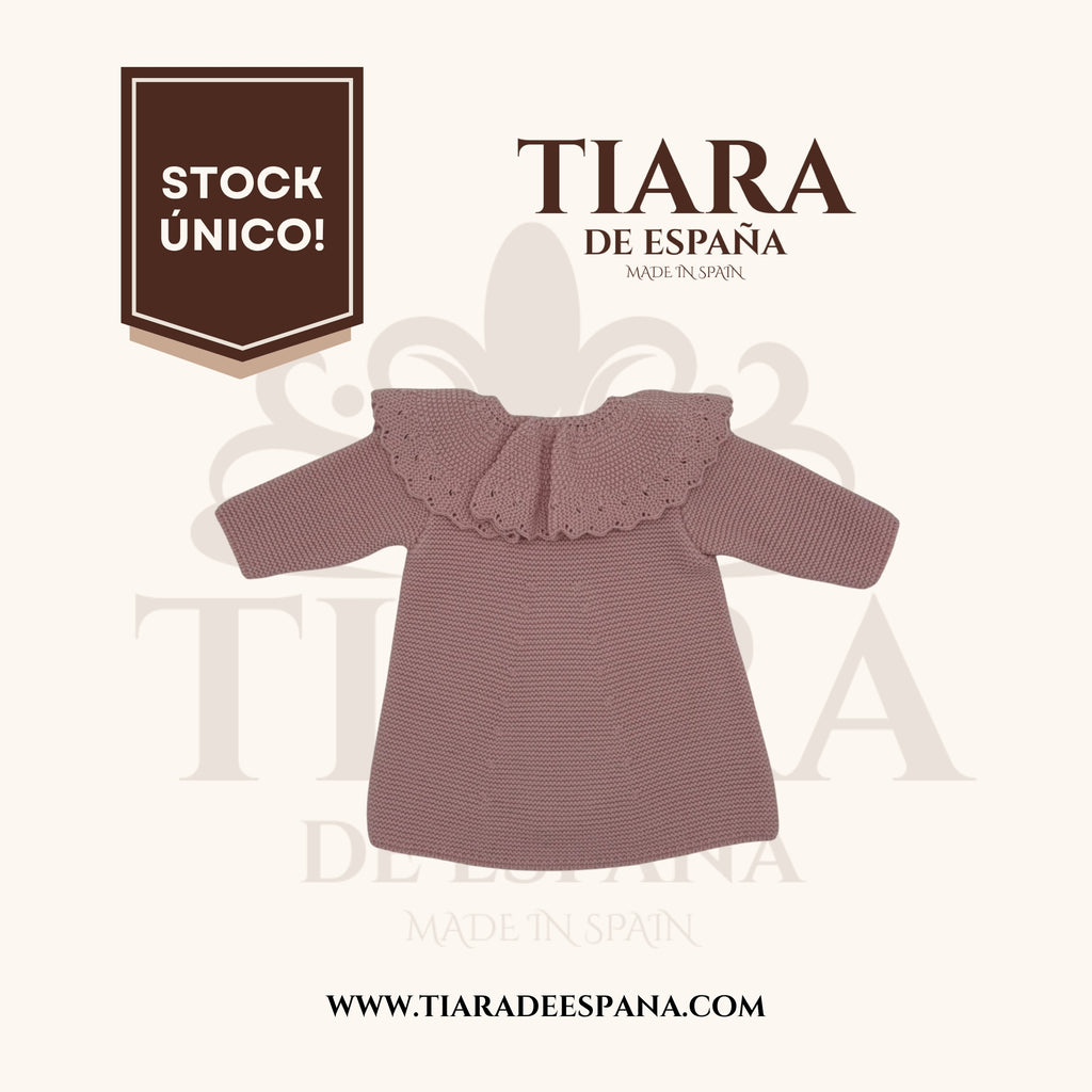 Chaqueta de punto rosa para bebé Tiara de España